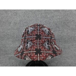 Thrasher Bucket Hat Mens OSFM Black Red Good Bandana Dagger Skate Goat Logo